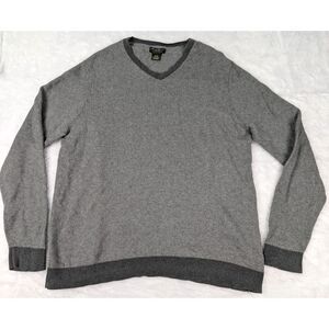 Eddie Bauer Cotton Cashmere Sweater Men's XLT Tall Grey Long Sleeve Pullover